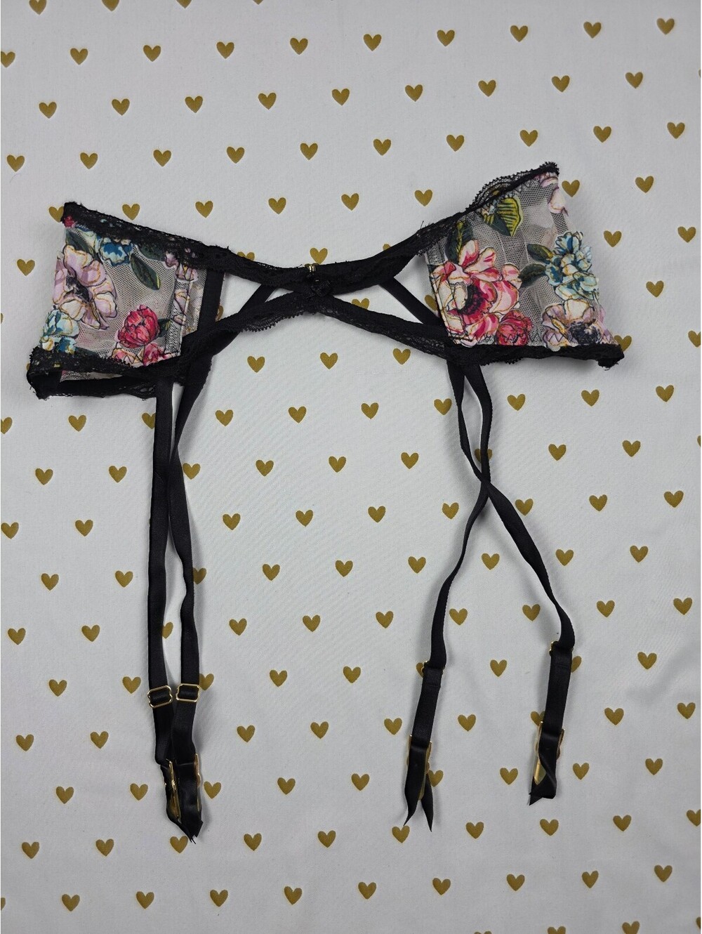 Victorias Secret Very sexy XS SMALL Floral Garter Belt